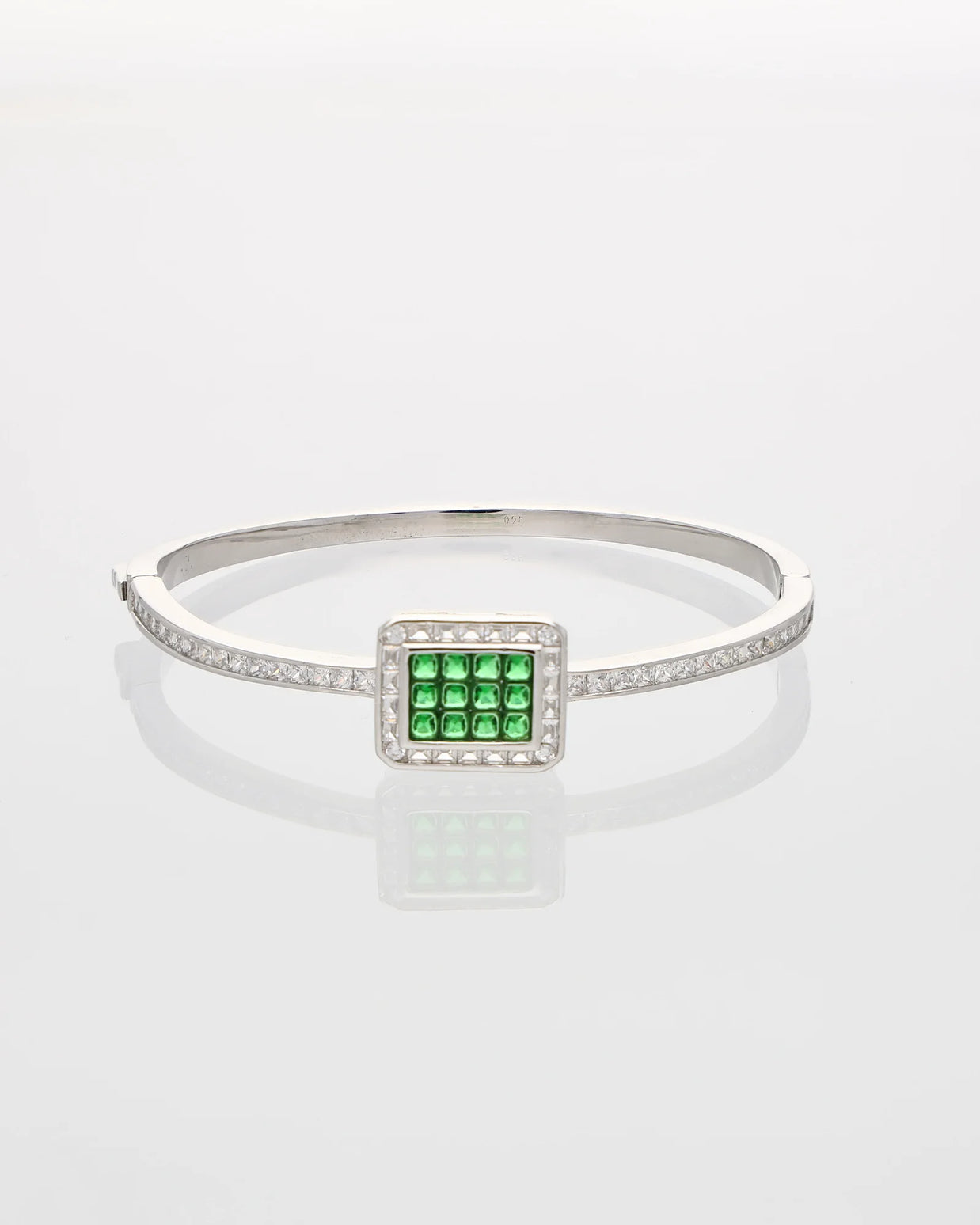 Emerald Radiance Rhodium Kada