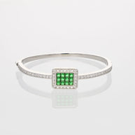 Emerald Radiance Rhodium Kada