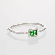 Emerald Radiance Rhodium Kada