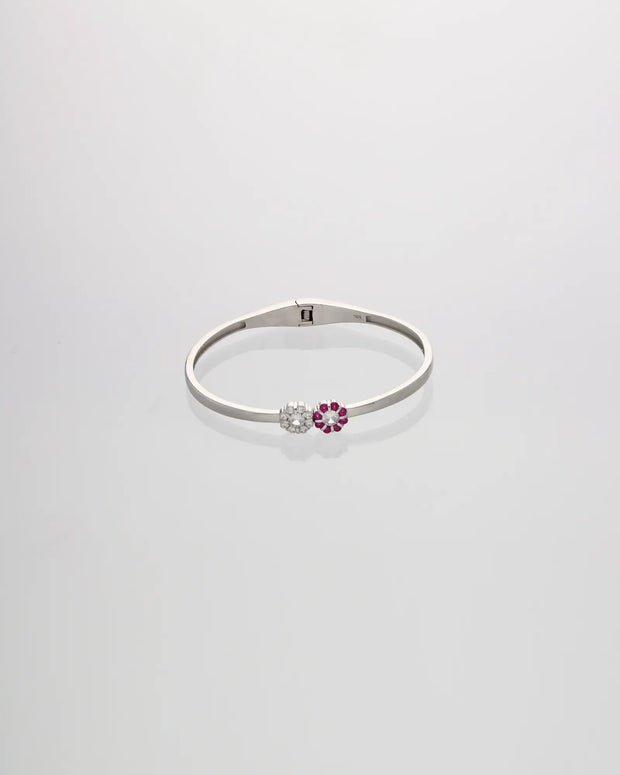 Floral Grace Kada in 92.5 Silver