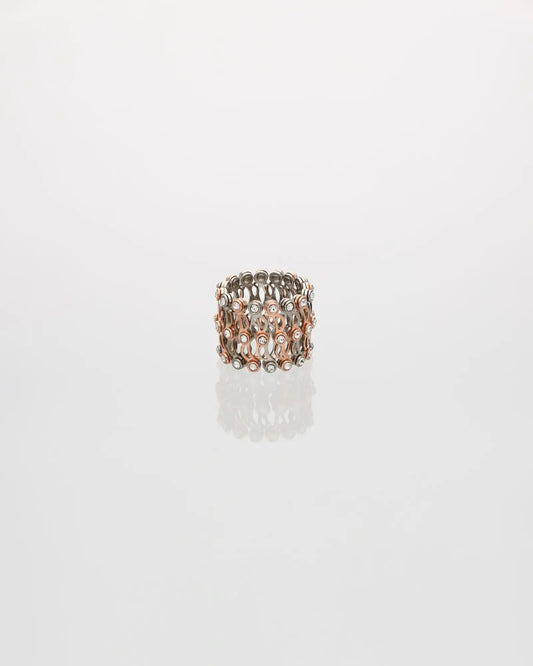 Dual Aura Cocktail Ring  in 92.5 Silver