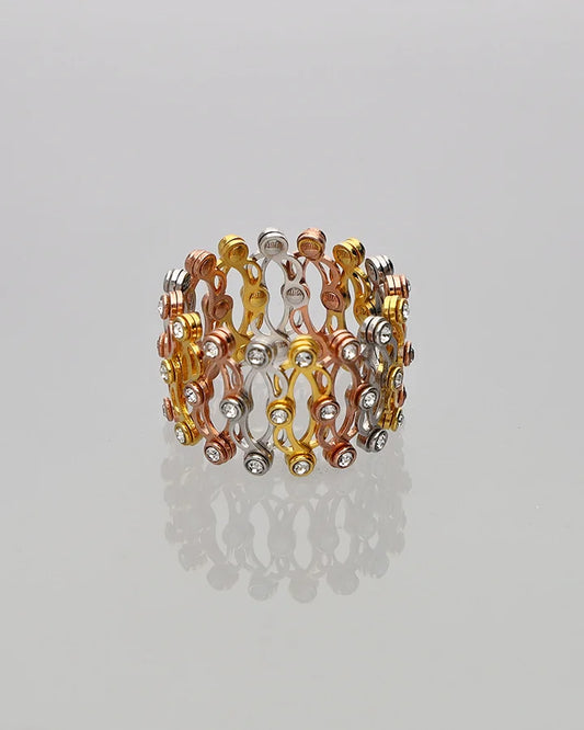 Trinity Sparkle Cocktail Ring in 92.5 Silver