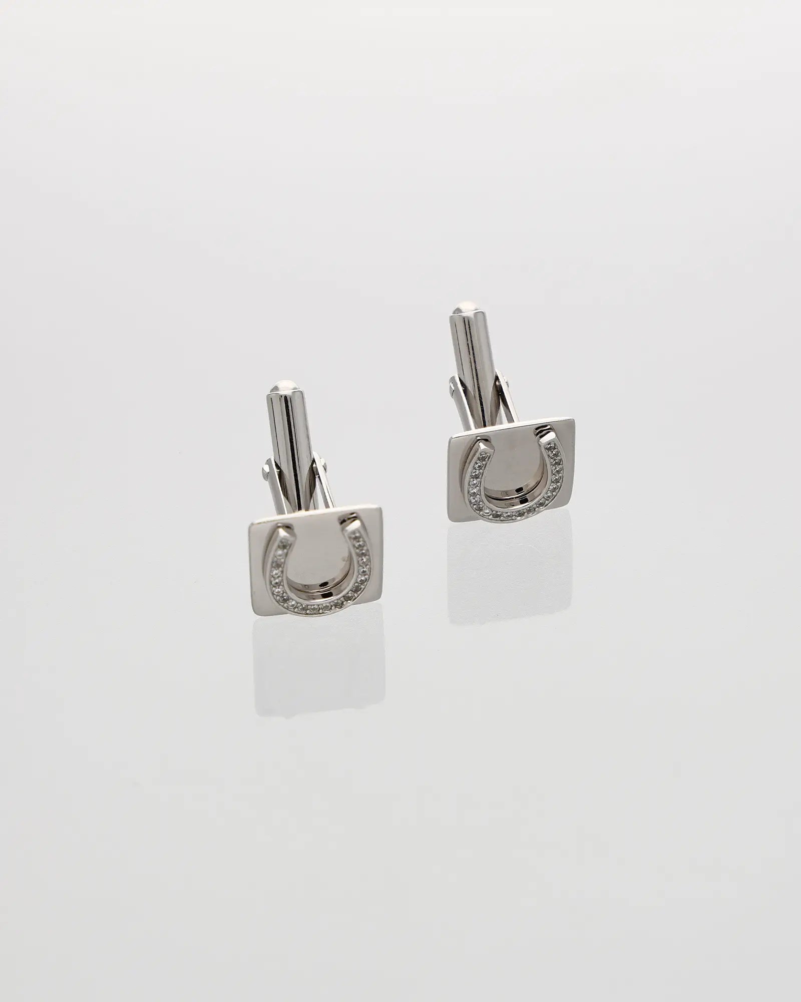 Horseshoe Luxe Silver Cufflinks