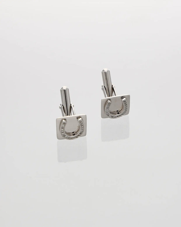 Horseshoe Luxe Silver Cufflinks in 92.5 Silver