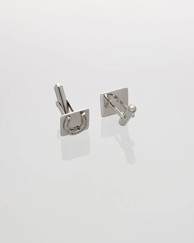 Horseshoe Luxe Silver Cufflinks
