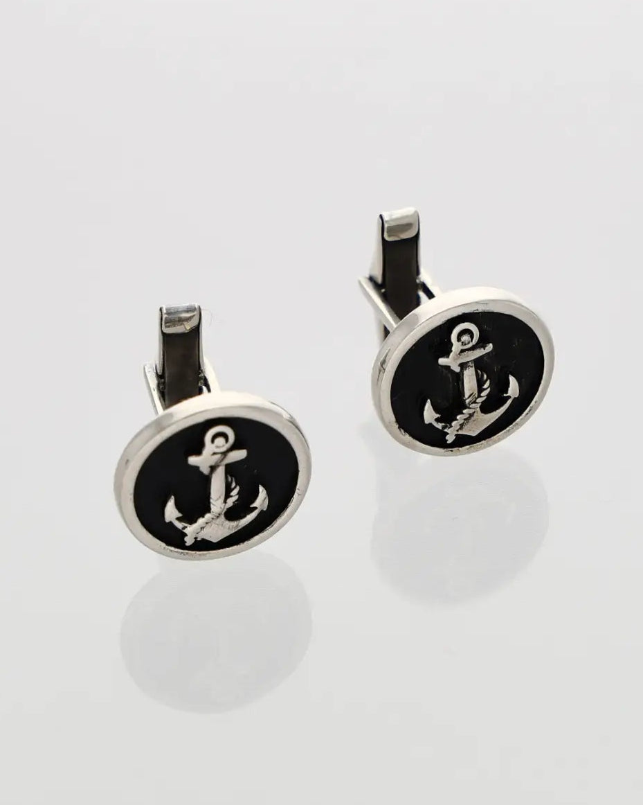 Anchor Cufflinks in 92.5 Silver