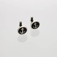 Anchor Luxe Silver Cufflinks
