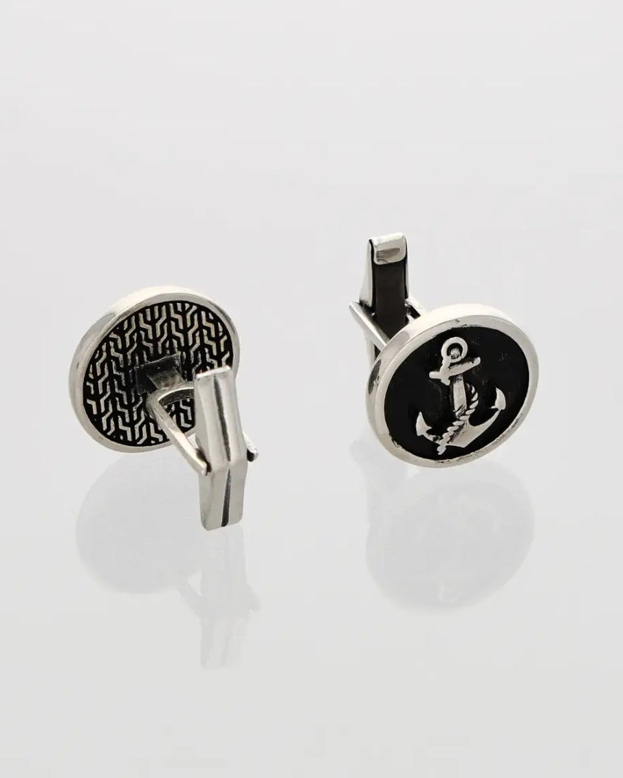 Anchor Cufflinks in 92.5 Silver