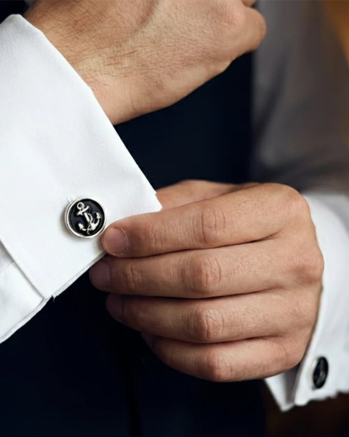 Anchor Cufflinks in 92.5 Silver