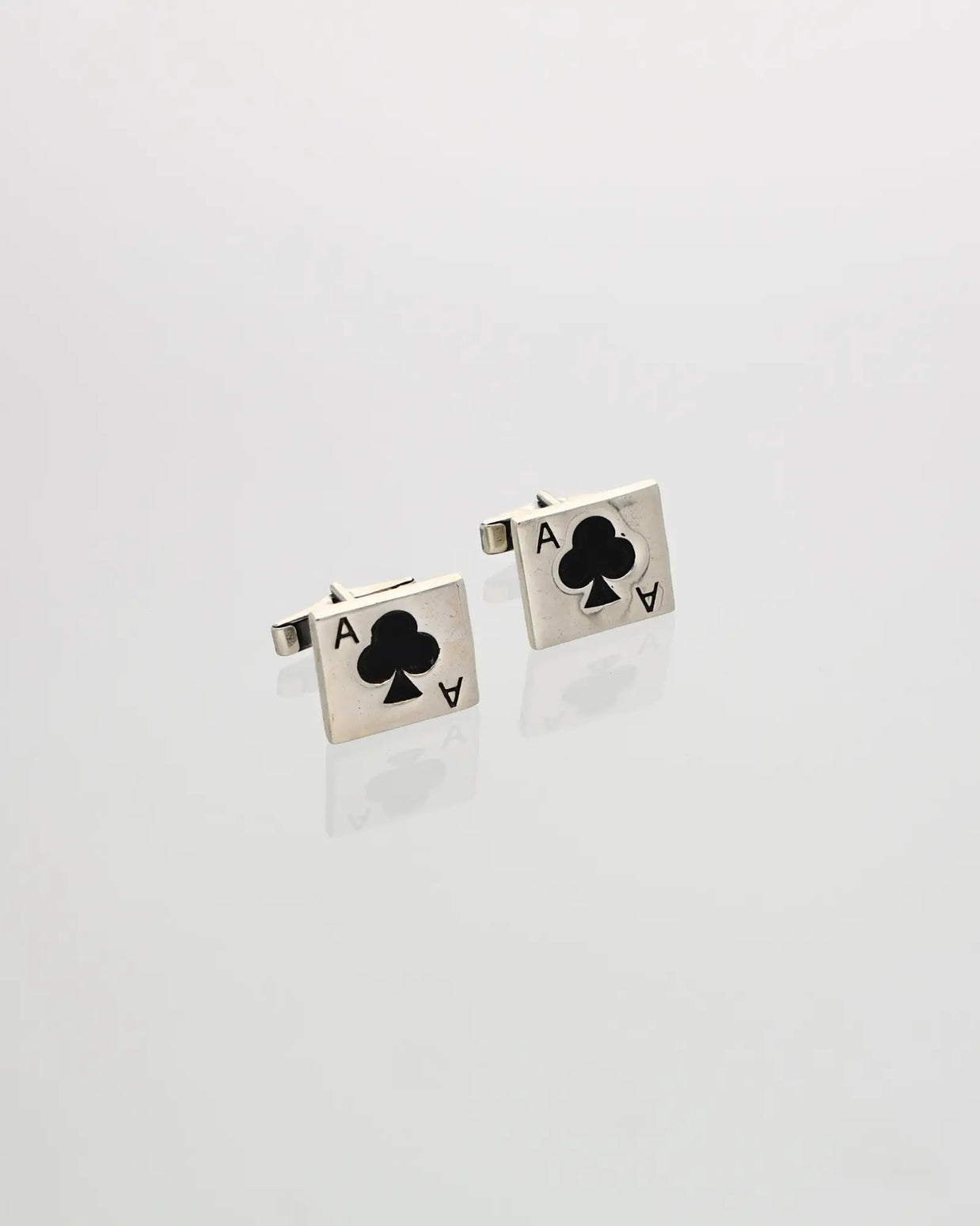 Ace of Style Silver Cufflinks