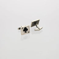Ace of Style Silver Cufflinks
