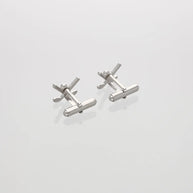 Silver Hockey Stick Cufflinks