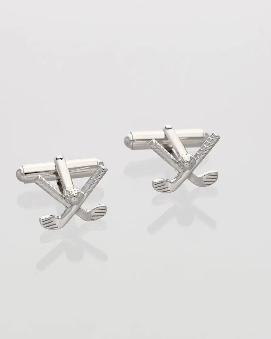 Hockey Stick Cufflinks in 92.5 Silver