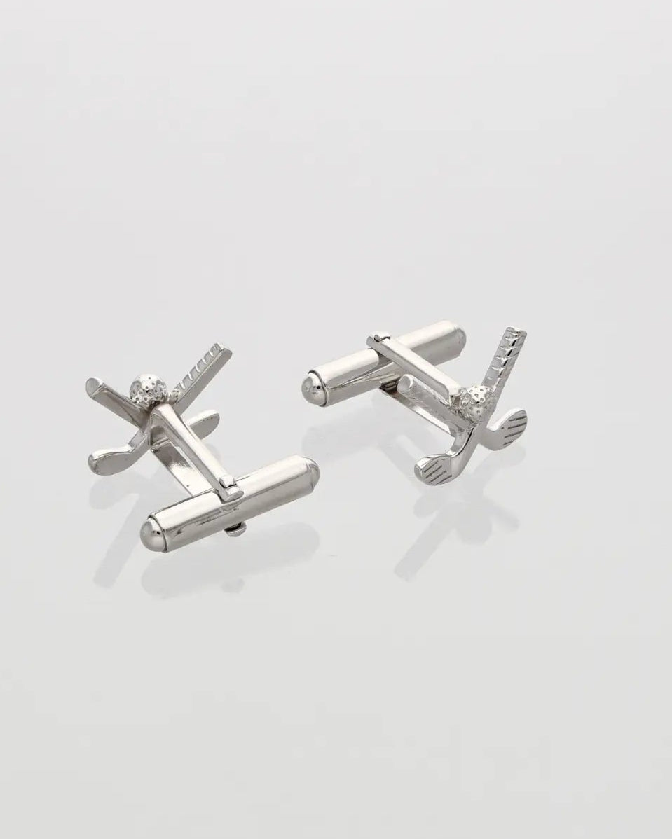Hockey Stick Cufflinks in 92.5 Silver