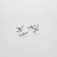 Silver Hockey Stick Cufflinks