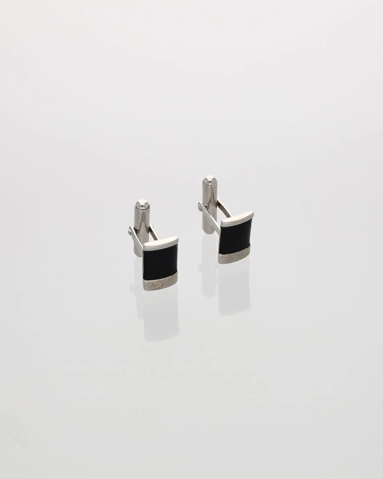 Black Enamel Square Cufflinks