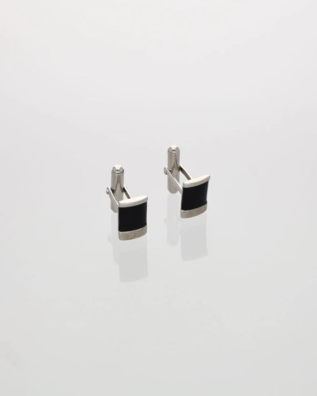 Black Enamel Square Cufflinks