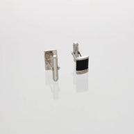 Black Enamel Square Cufflinks
