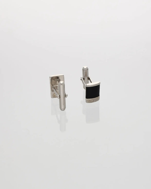 Black Enamel Square Cufflinks