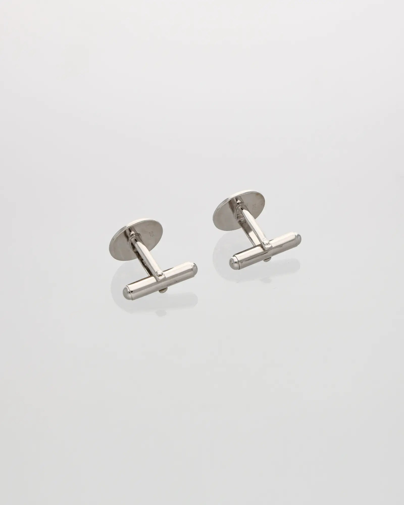Black Enamel Circle Cufflinks