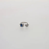 Blue Radiance Adjustable Ring in 92.5 Silver
