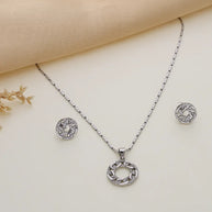 Charm Duo Cuban Glow Pendant Set  in 92.5 Silver