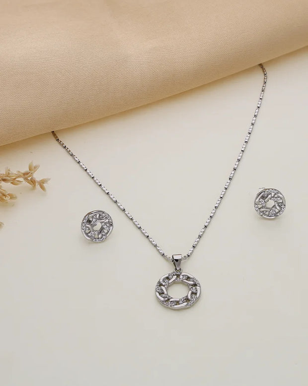 Charm Duo Cuban Glow Pendant Set  in 92.5 Silver