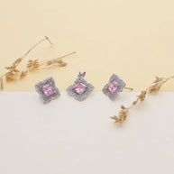 Blush Bloom Pendant Set in 92.5 Silver