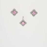 Blush Bloom Pendant Set in 92.5 Silver