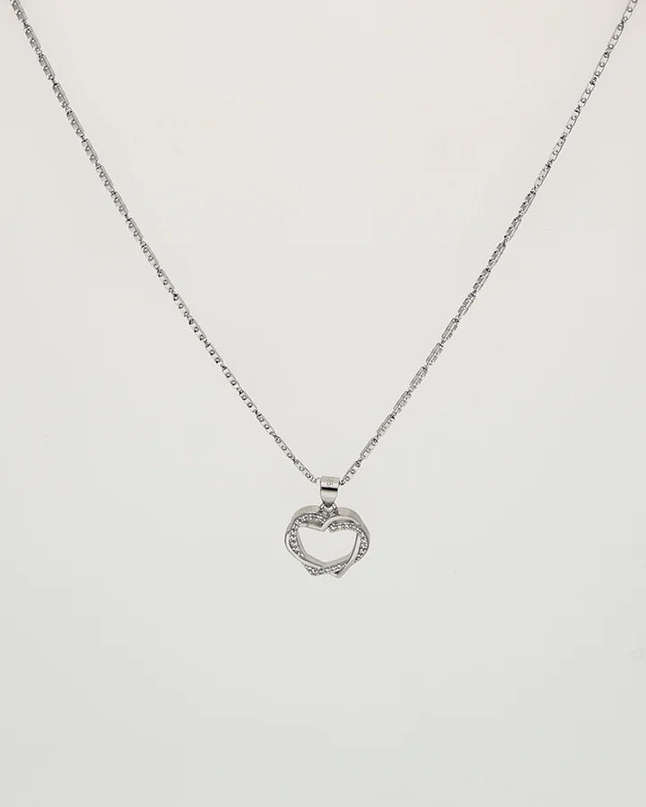 Heart Whispers Pendant Set in 92.5 Silver