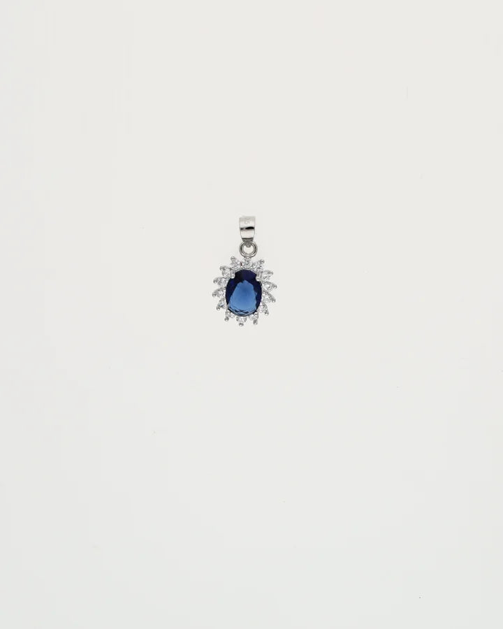 Blue Mirage Pendant Set in 92.5 Silver