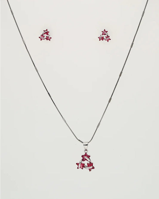Scarlet Star Pendant Set in 92.5 Silver