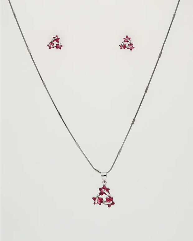 Scarlet Star Pendant Set in 92.5 Silver