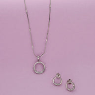 Celestial Glow Pendant Set in 92.5 Silver