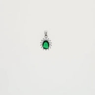 Verdant Oval Pendant Set in 92.5 Silver