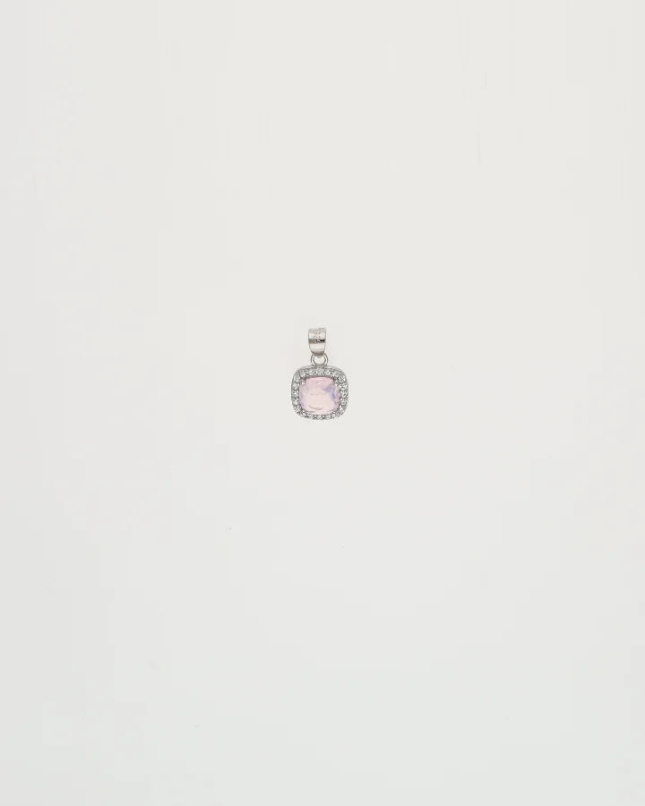 Rosette Square Pendant Set in 92.5 Silver