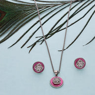 Blush Spin Pendant Set in 92.5 Silver