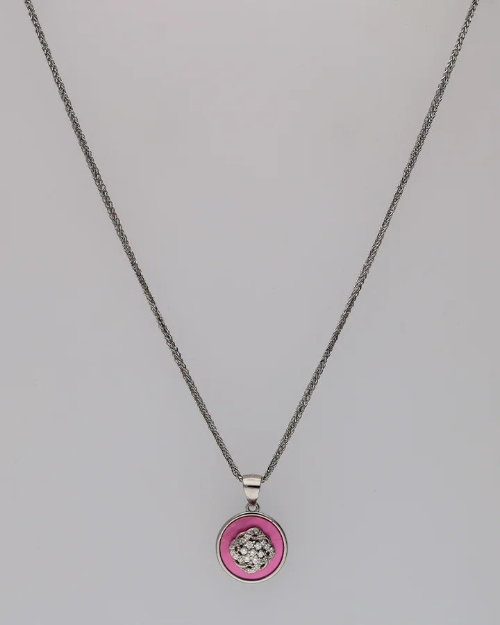 Blush Spin Pendant Set in 92.5 Silver