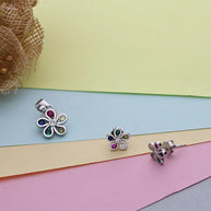 Aurora Bloom Pendant Set in 92.5 Silver