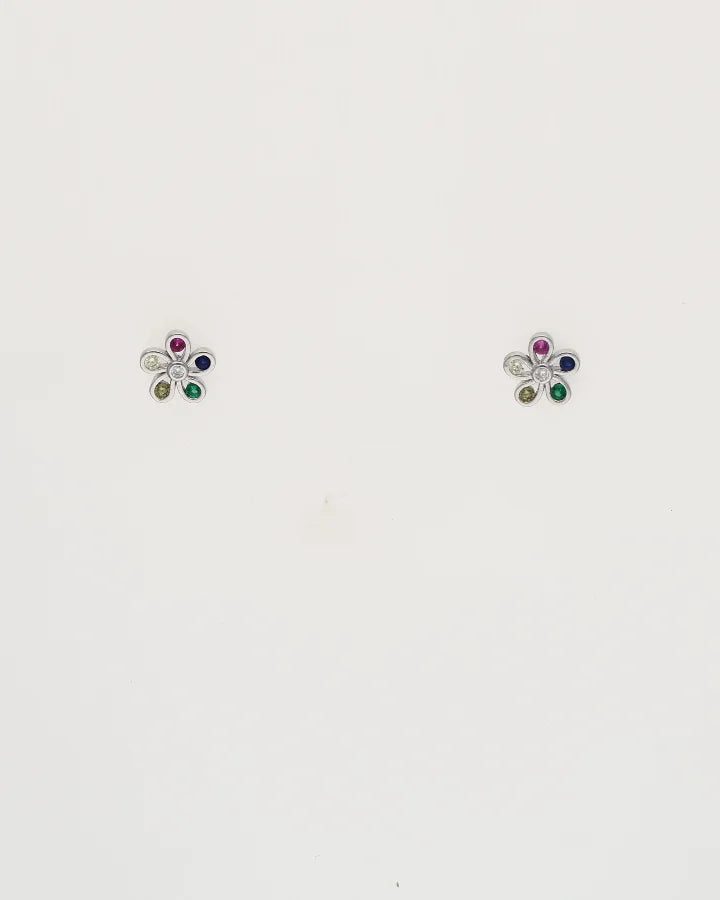 Aurora Bloom Pendant Set in 92.5 Silver