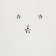 Aurora Bloom Pendant Set in 92.5 Silver