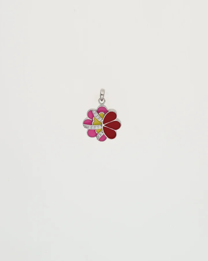 Enamel Grace Pendant Set  in 92.5 Silver