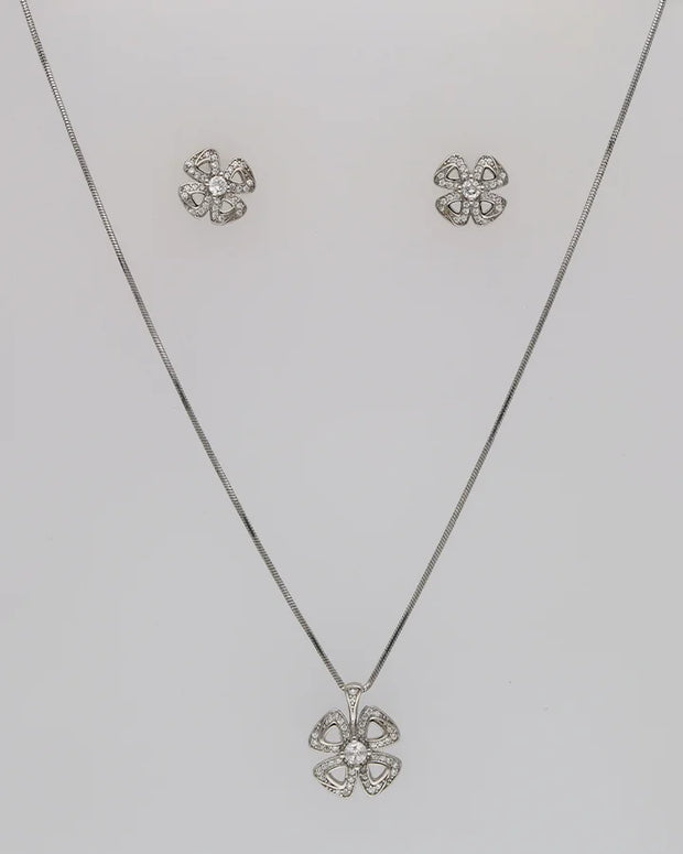 Floral Whisper Pendant Set in 92.5 Silver