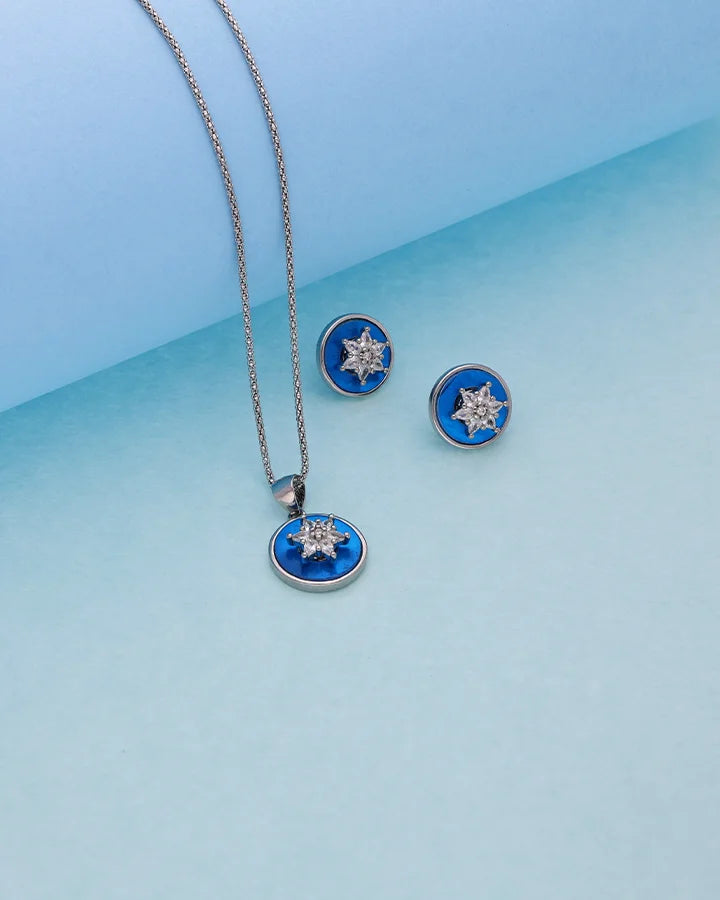 Celestial Spin Pendant Set  in 92.5 Silver