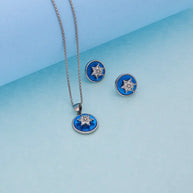 Celestial Spin Pendant Set  in 92.5 Silver