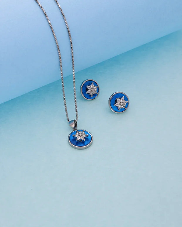 Celestial Spin Pendant Set  in 92.5 Silver