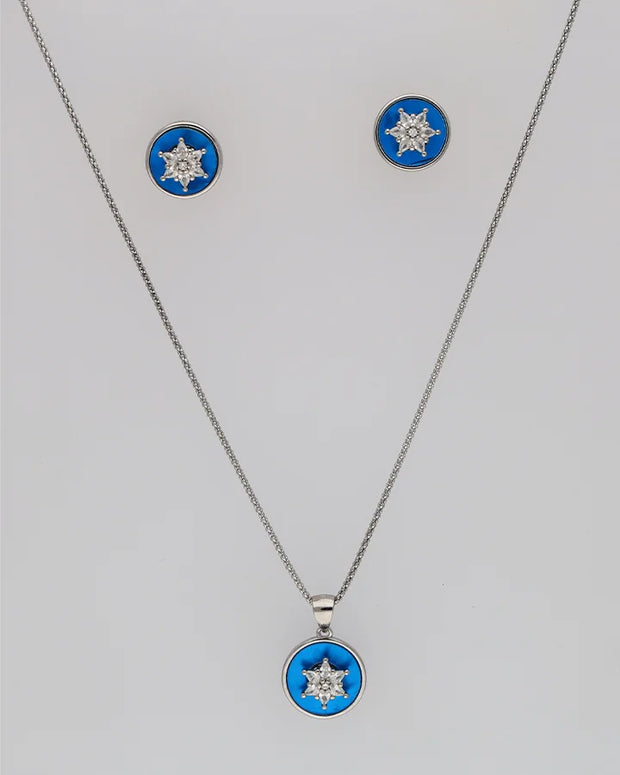 Celestial Spin Pendant Set  in 92.5 Silver