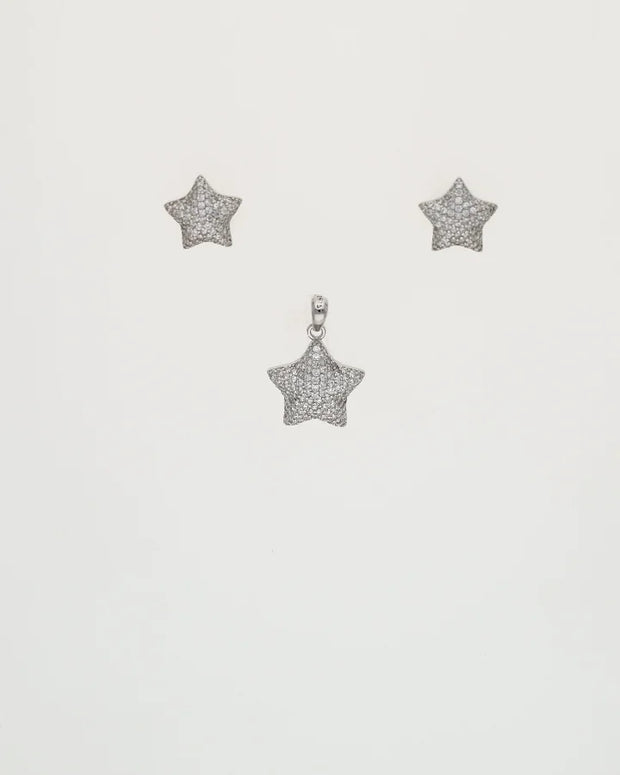 Stellar Shine Pendant Set in 92.5 Silver