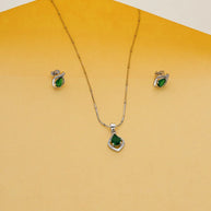 Verdant Grace Pendant Set in 92.5 Silver