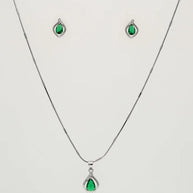 Verdant Grace Pendant Set in 92.5 Silver